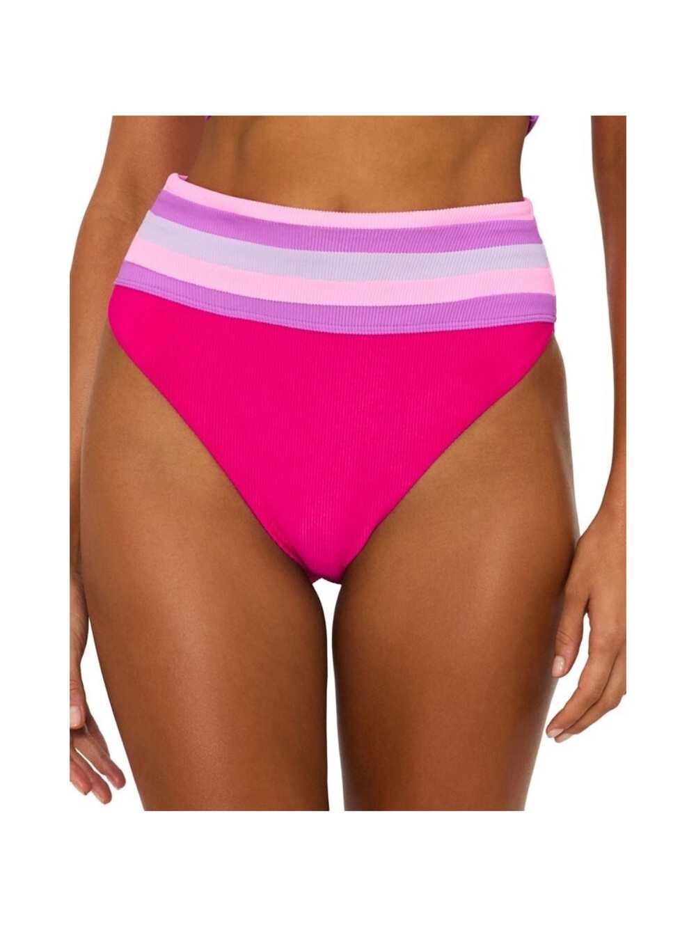 Beach Riot Millie Colorblock High-Waist Bikini Bottom Size S